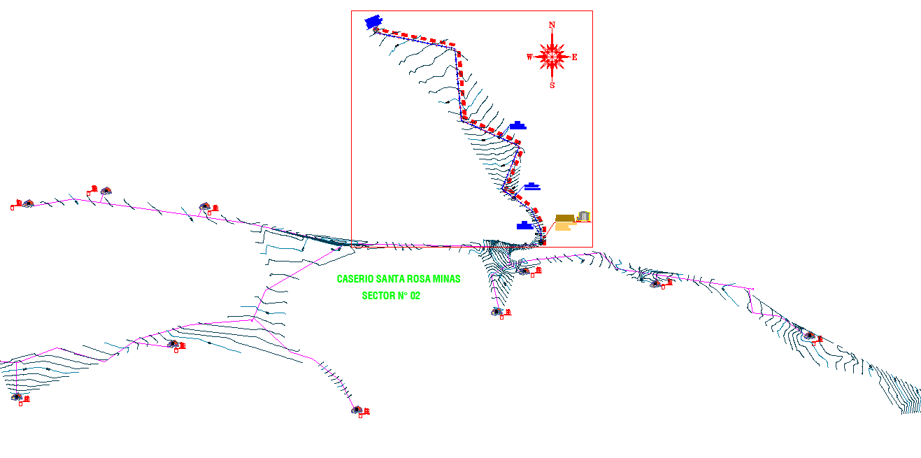 Flat water diagram detail dwg file