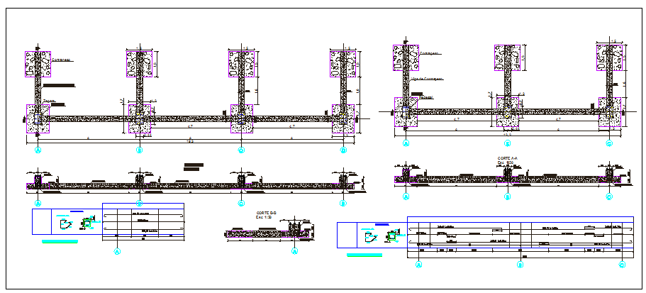 Flats garden landscaping details dwg file