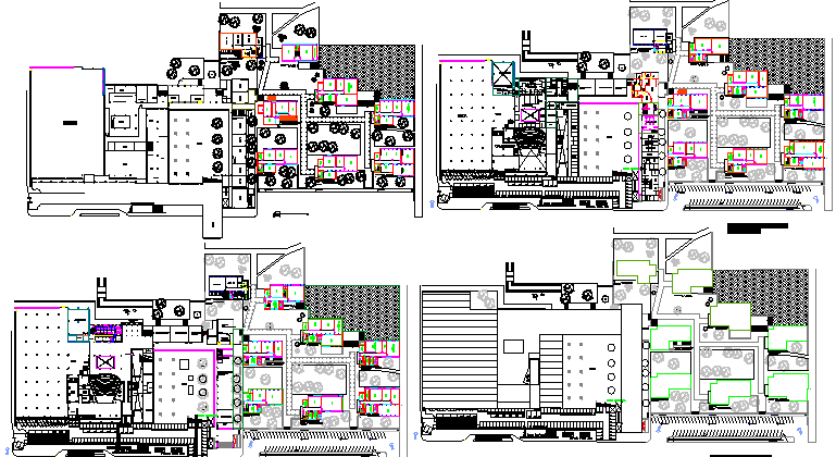 Floor Plan Details of College Architecture Project dwg file