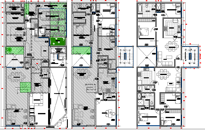 Floor Plan Details of Multi-Purpose Super Market dwg file