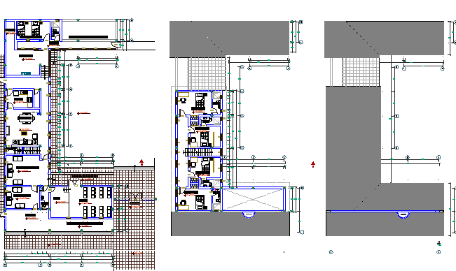 Floor Plan of Religious Housing Project dwg file