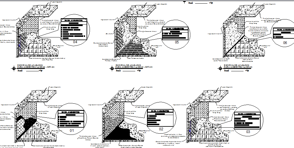 Floor and wall finishes for clinic construction details dwg file