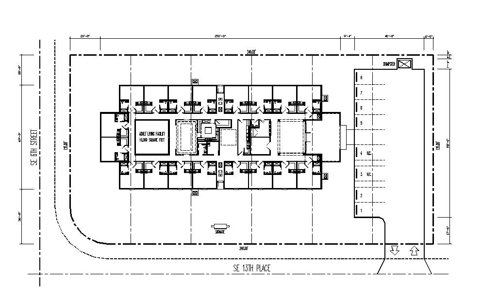 Floor framing plan details of hospital building dwg file