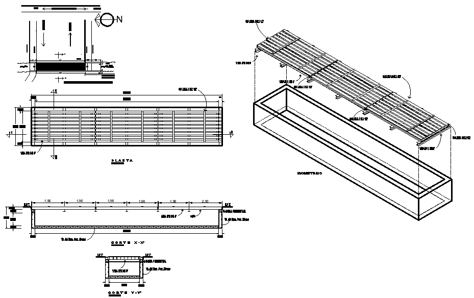 Floor grid plan detail dwg file