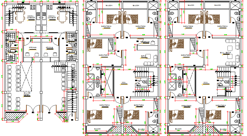 Floor layout plan details of shopping mall with bus terminal dwg file