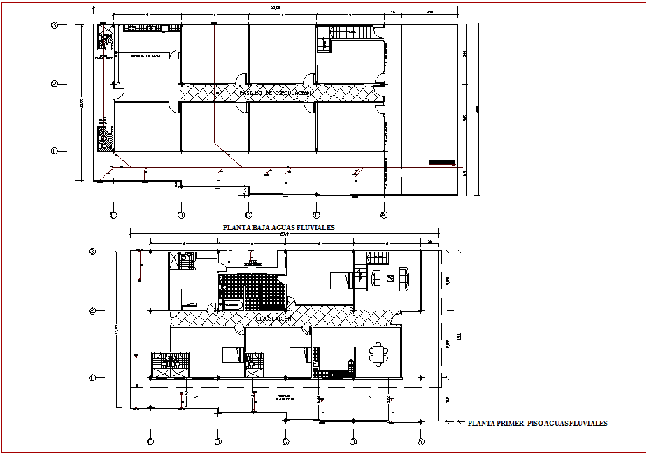 Floor of water line view with view of water line with necessary dimension dwg file