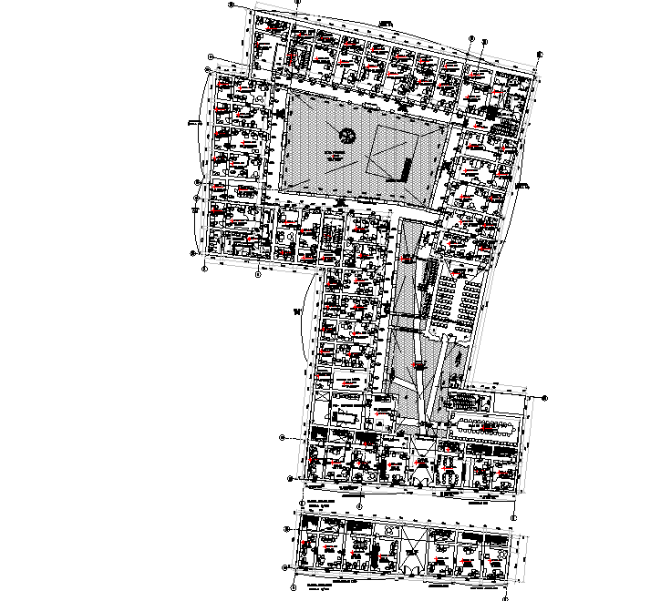 Floor office plan detail dwg file