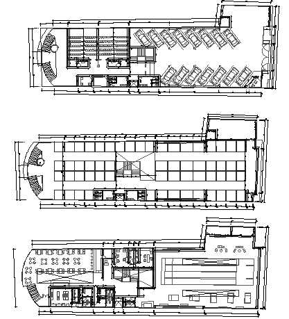 Floor plan architecture layout details of shopping mall dwg file