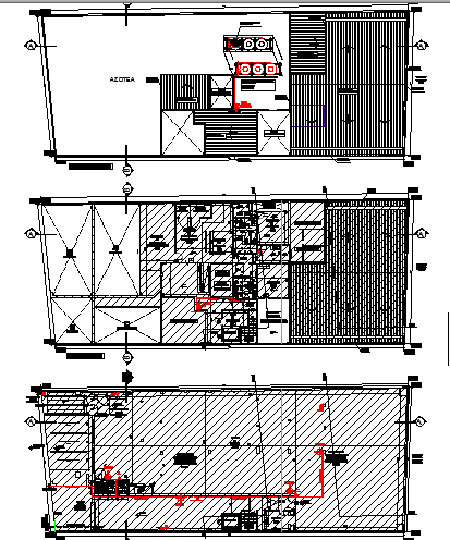 Floor plan details of an industrial plant dwg file
