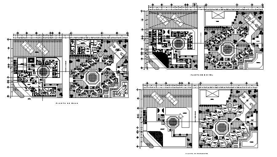 Floor plan details of four star hotel cad drawing details dwg file