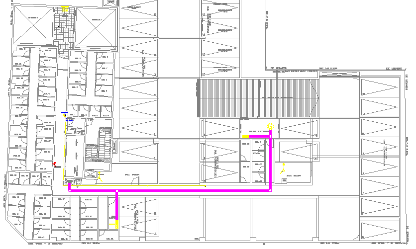 Floor plan details of residential housing apartment flats dwg file