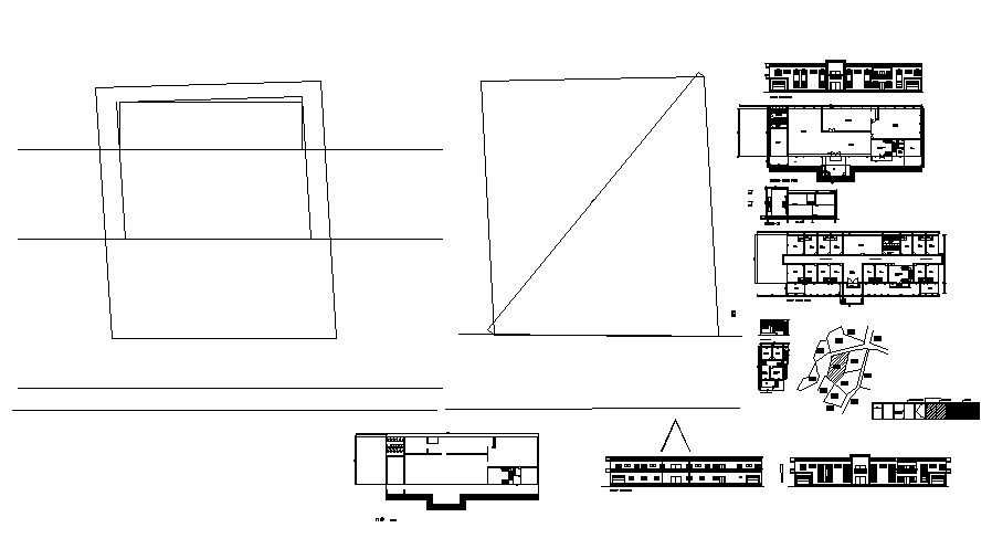 Motel Design Plans In DWG File