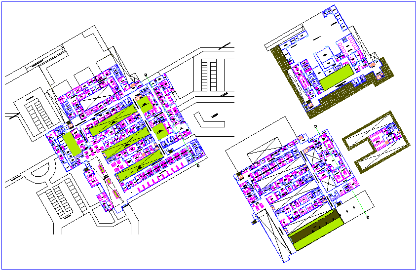 Floor plan of Mercedes hospital dwg file