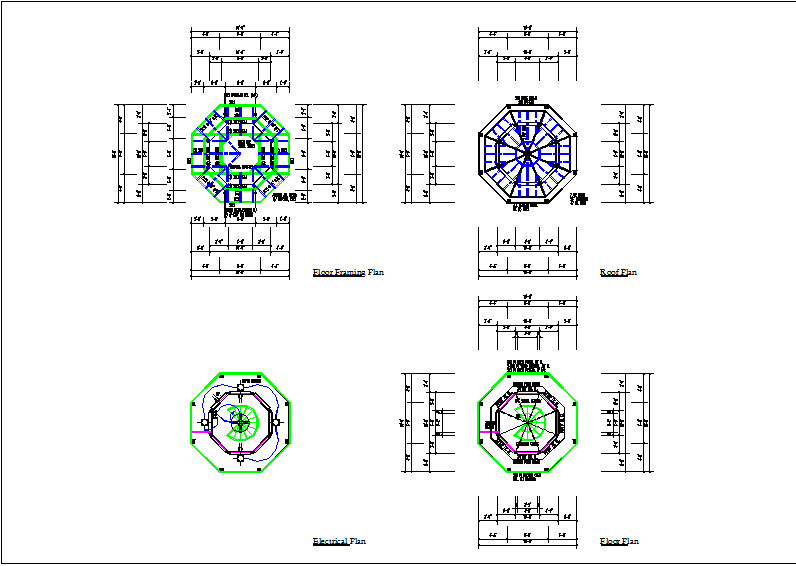 Floor plan of building detail dwg file