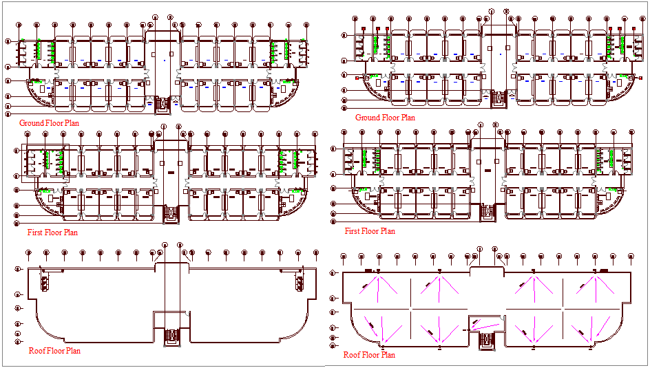 Floor plan of building for single plumbing detail view dwg file