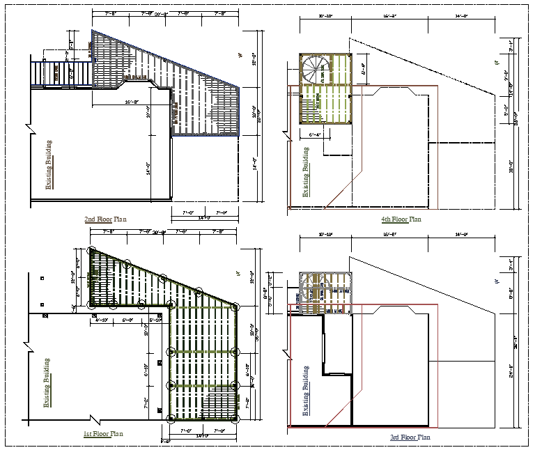 Floor plan of bunglow dwg file