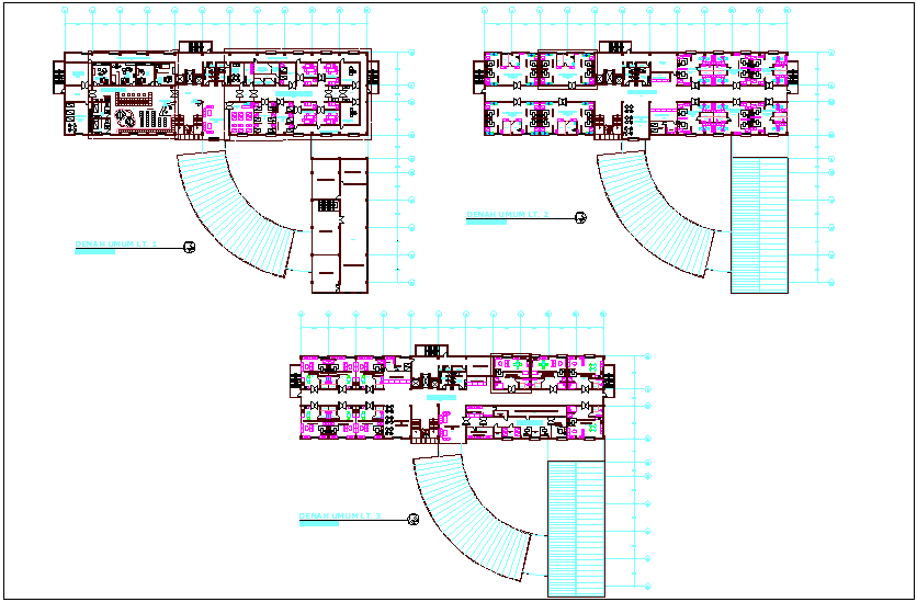Floor plan of hospital dwg file