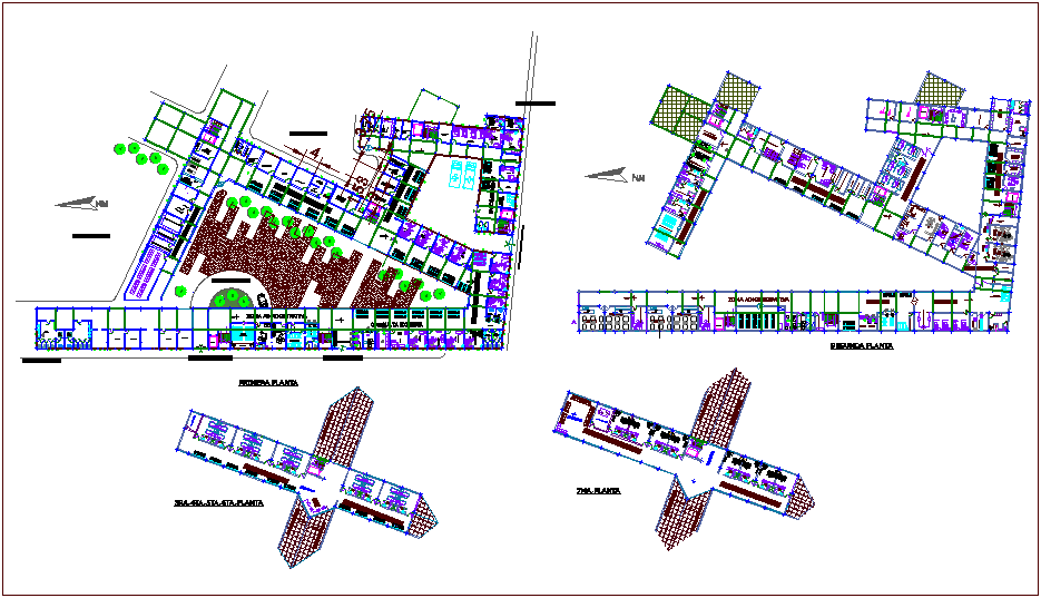 Floor plan of hospital project dwg file