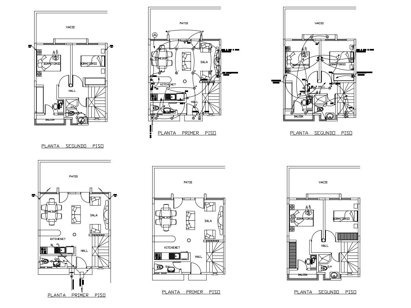 Floor plan of house design with detail dimension in AutoCAD