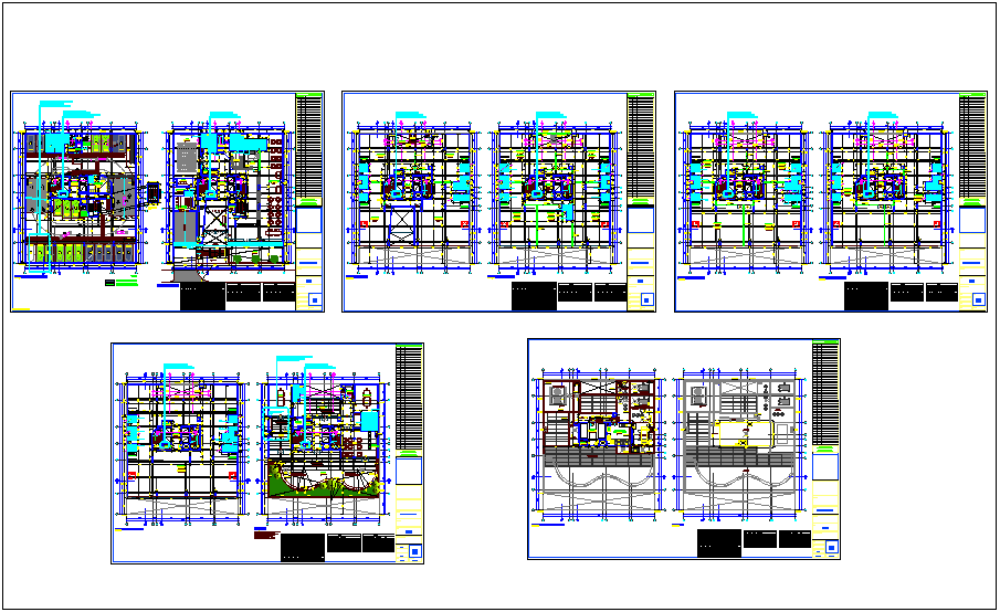 Floor plan of office building with door and window detail dwg file