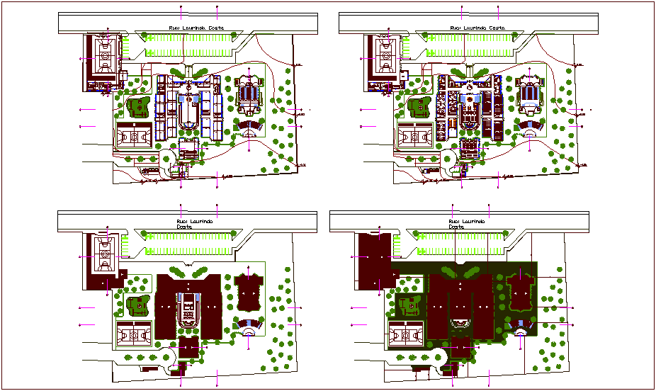 Floor plan of school dwg file