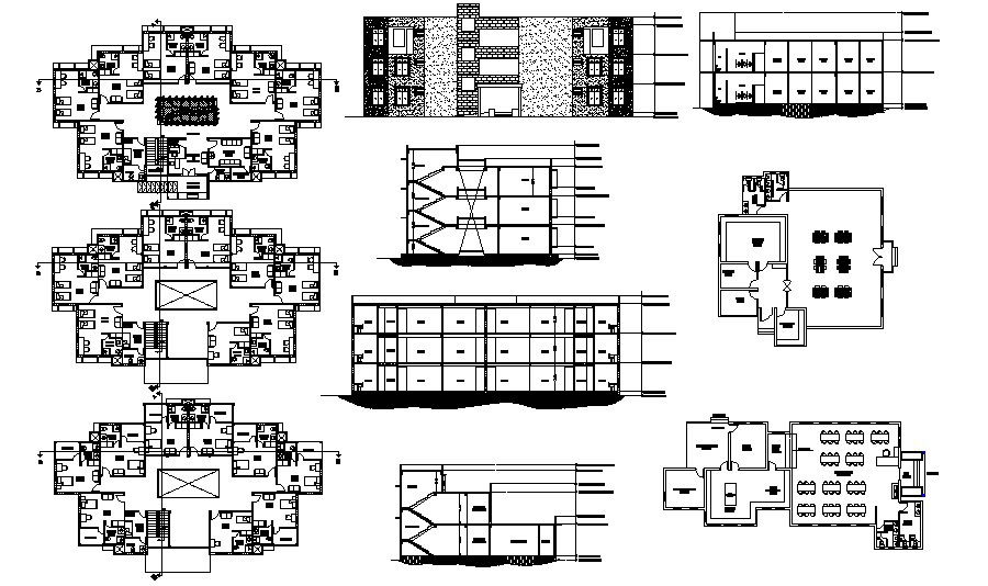 Guest House Floor Plans In AutoCAD File