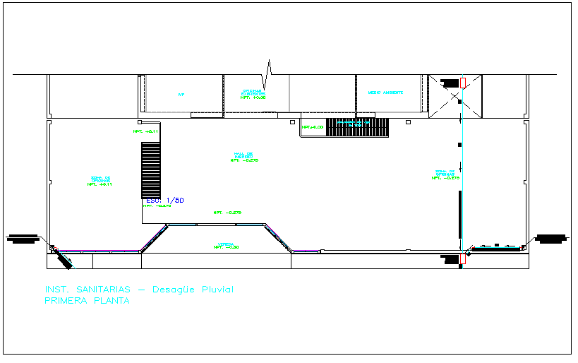 Floor plan view and foundation plan layout detail view dwg file