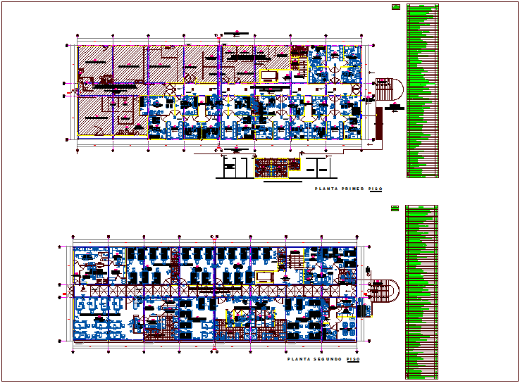Floor plan view of hospital design dwg file
