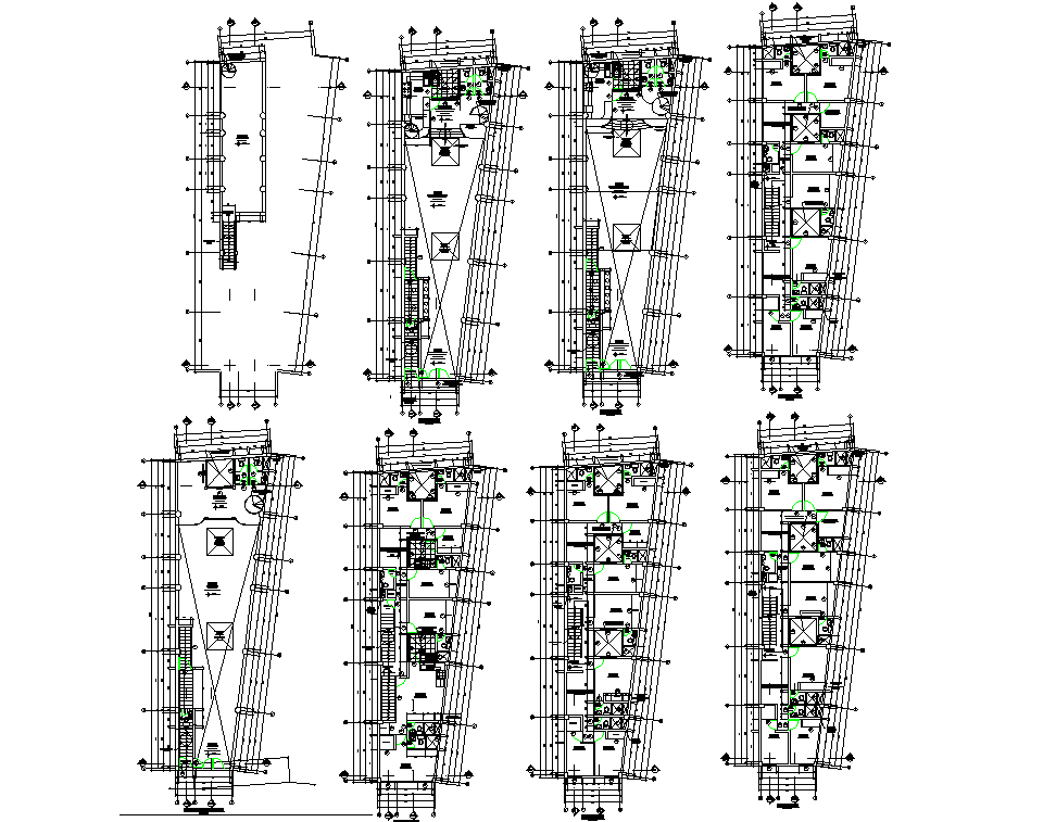 Floor plan with architecture view of florist stand dwg file