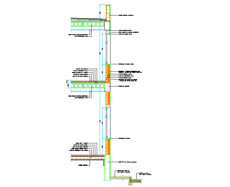 Floor section building detail DWG Cad File