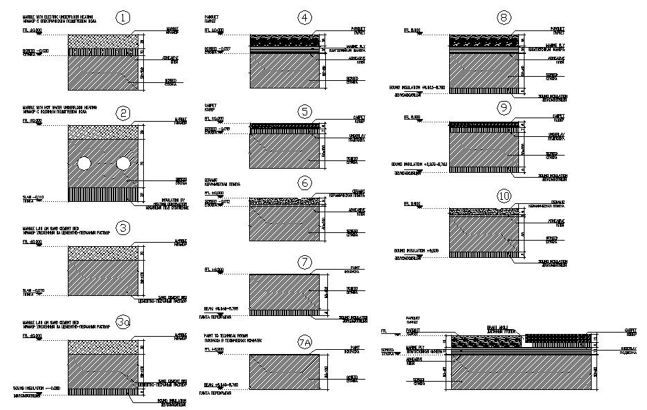 Floor types dwg file