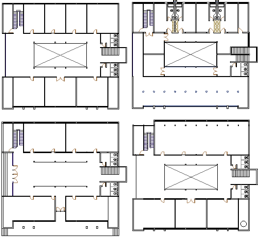 Floor vise sanitary installation details of shopping mall dwg file