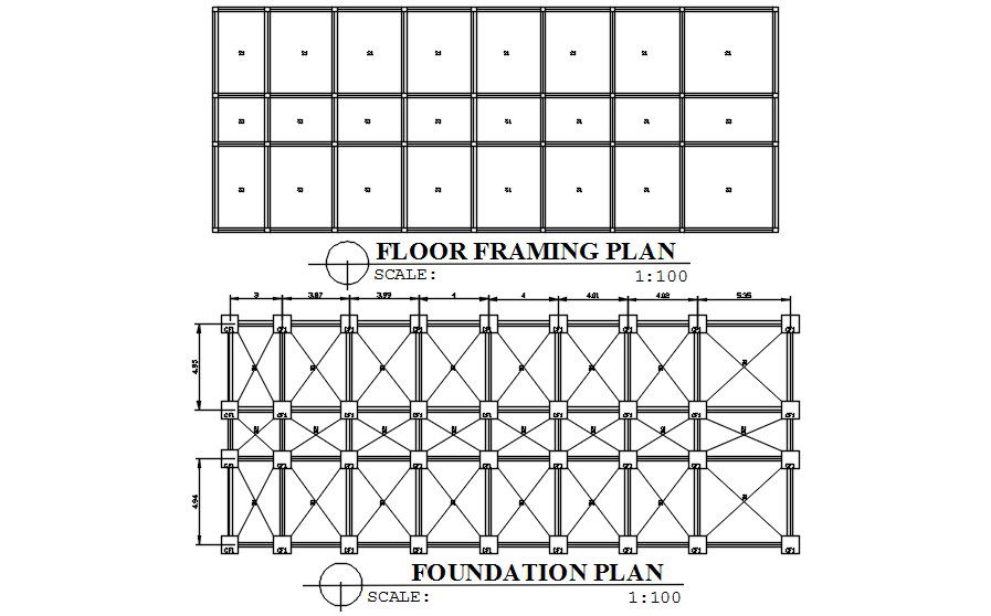 Floor Framing plan and Foundation plan section details of the house AutoCAD DWG drawing file is provided.Download the Free AutoCAD 2D DWG file.