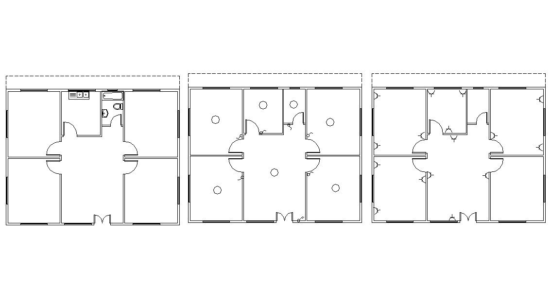 Floor Plan And Electrical Layout Drawing 