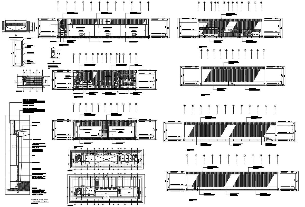 Floor Plan Elevations And Section Design AutoCAD File