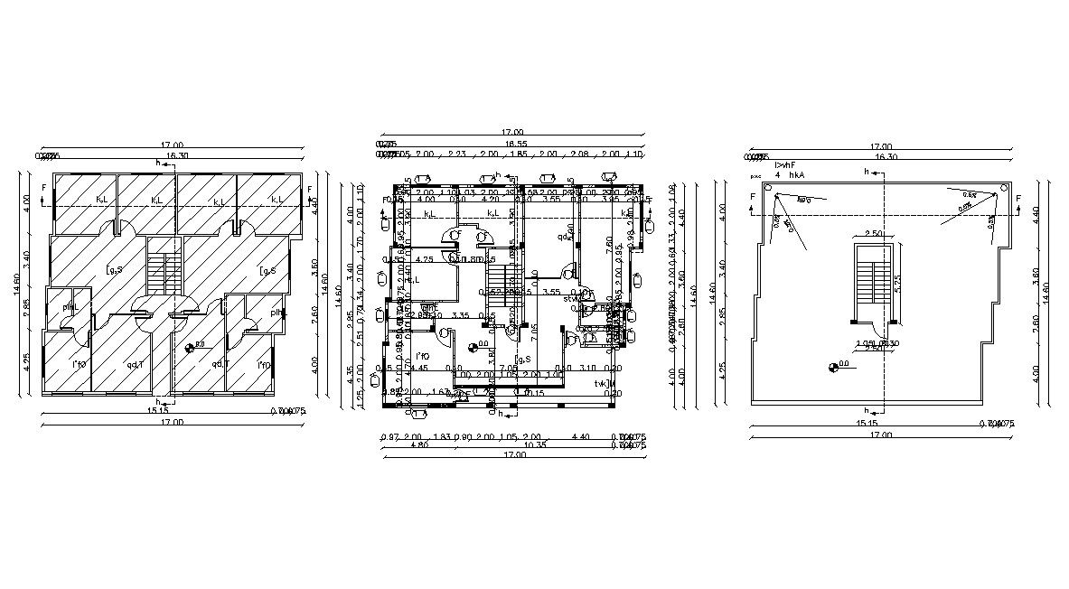 Floor Plans Of Modern Architectural Bungalow With Working DWG