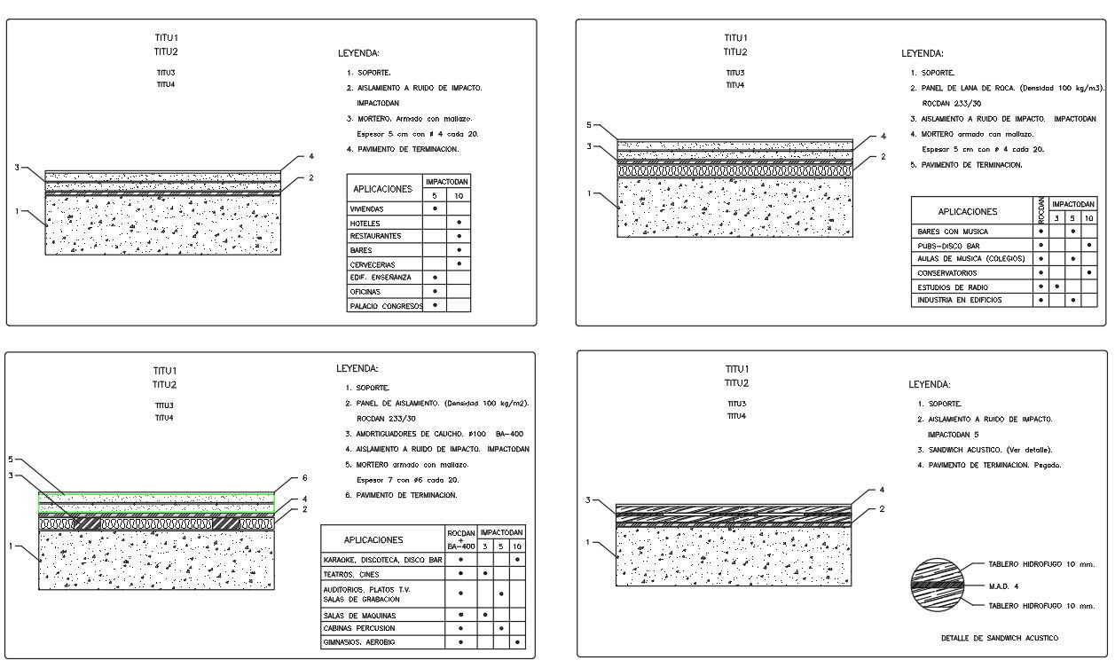 Flooring Section Drawing For DWG File