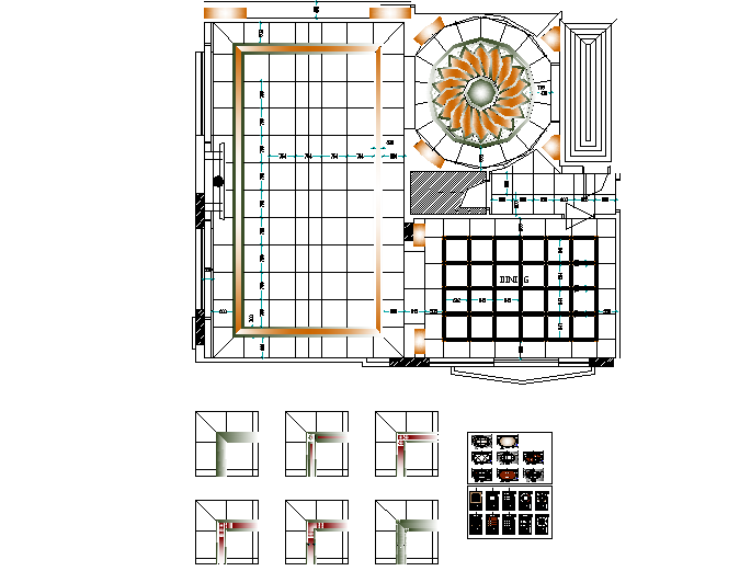 Flooring design detail dwg file