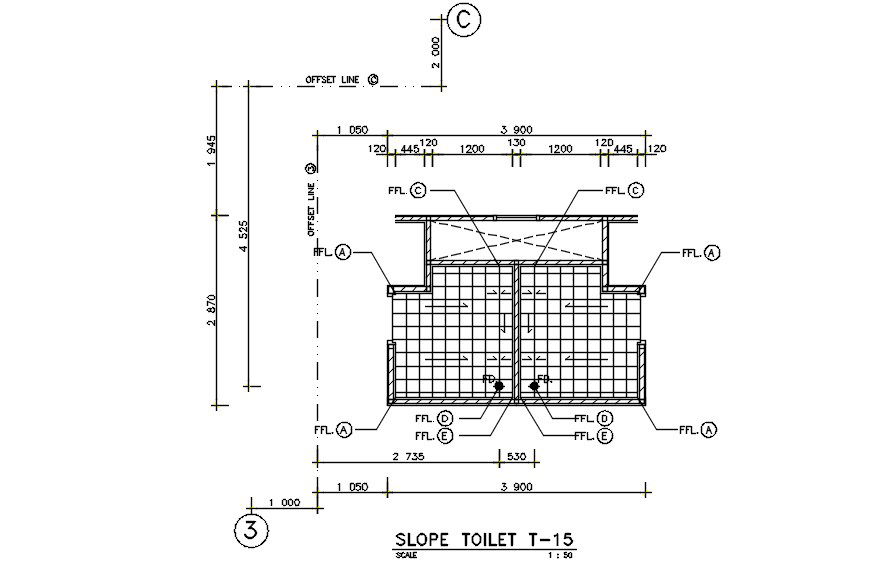 Flooring detail given in this drawing file. Download 2d autocad drawing dwg file