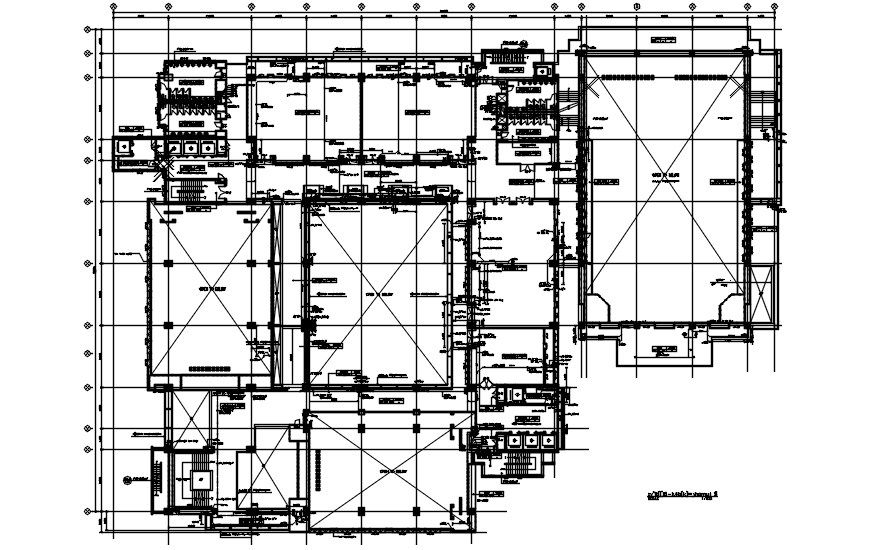 Floor plan and typical section details of the industrial building are given in this AutoCAD DWG drawing. Download the AutoCAD 2D DWG file.