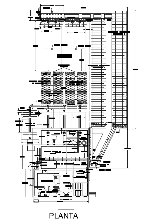 Floor plan drawing separated in this AutoCAD file. Download this 2d autocad drawing file.