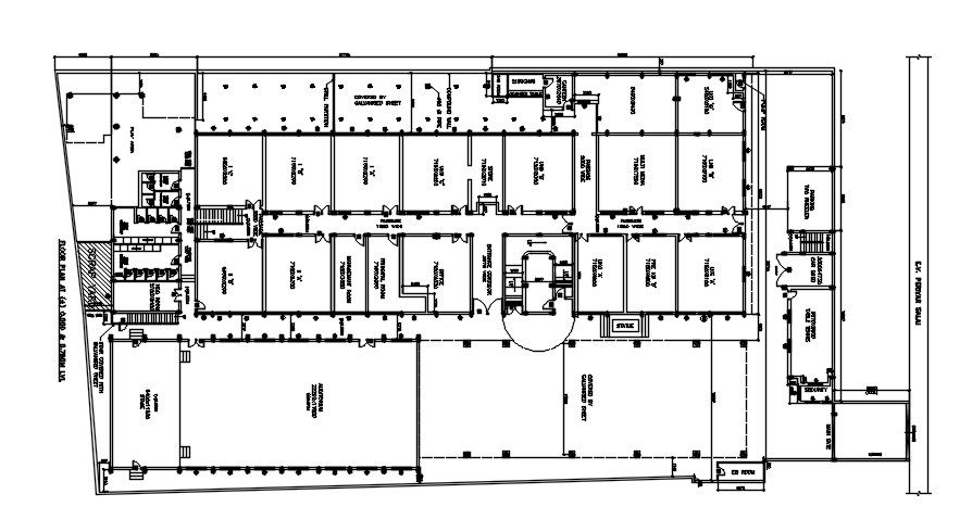 Floor plan of a School Building. Download AutoCAD 2D file.
