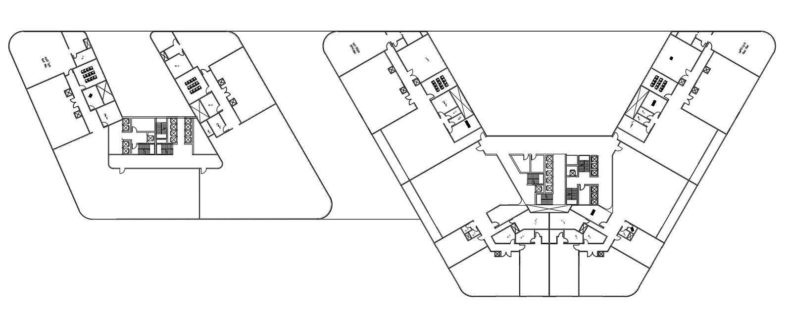 Floor plan of a commercial building in AutoCAD, dwg file.