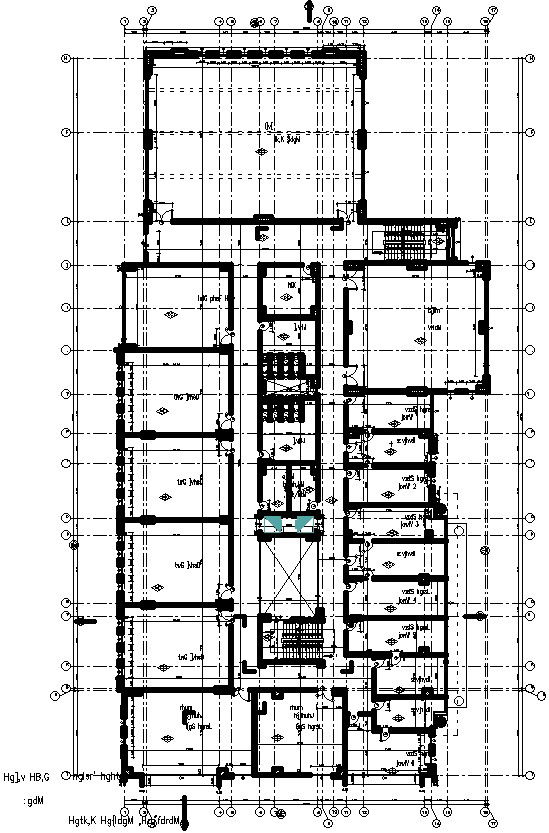 Floor plan of arts college in detail AutoCAD drawing