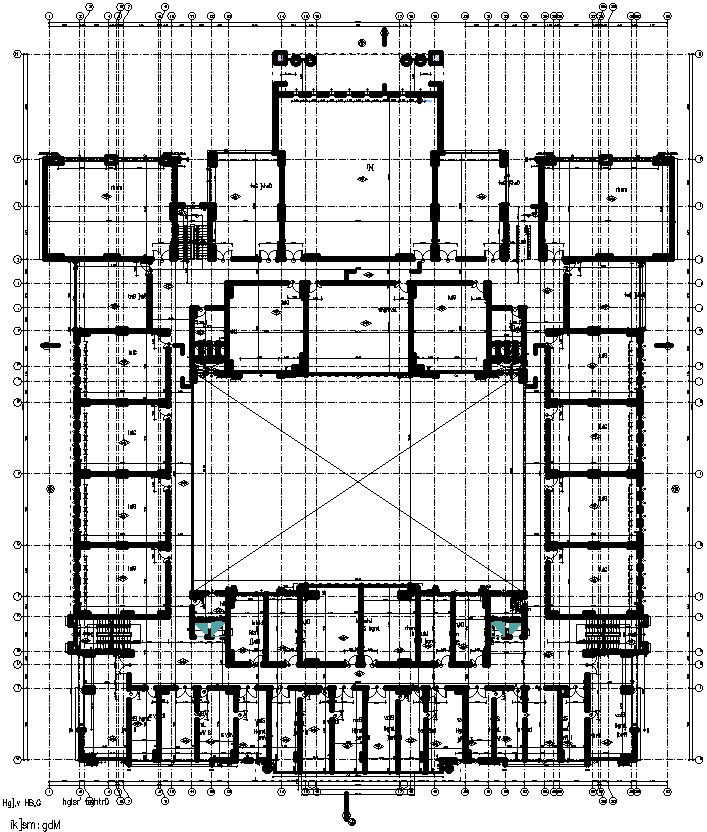 Floor plan of college with detail AutoCAD drawing