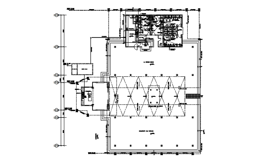 Floor plan of resort with detail AutoCAD drawing, CAD file, DWG file