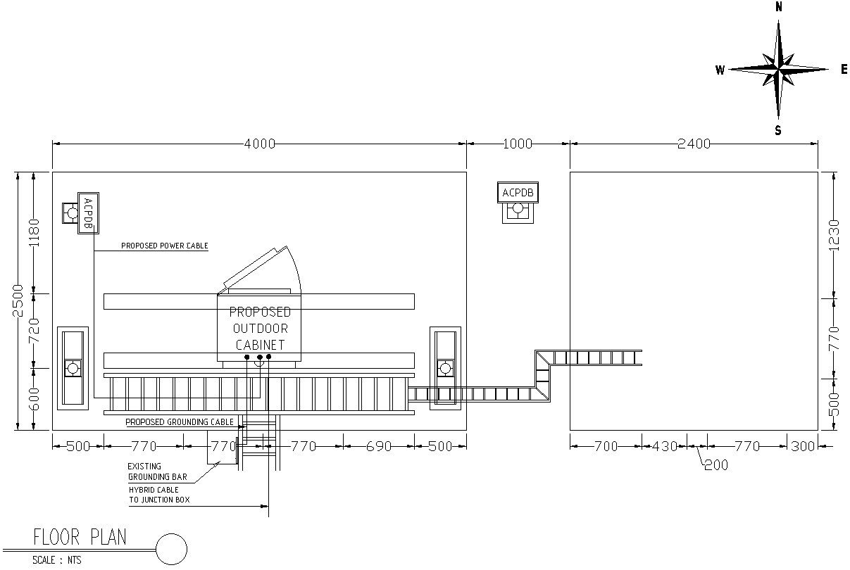 Floor plan of tower with detail AutoCAD drawing