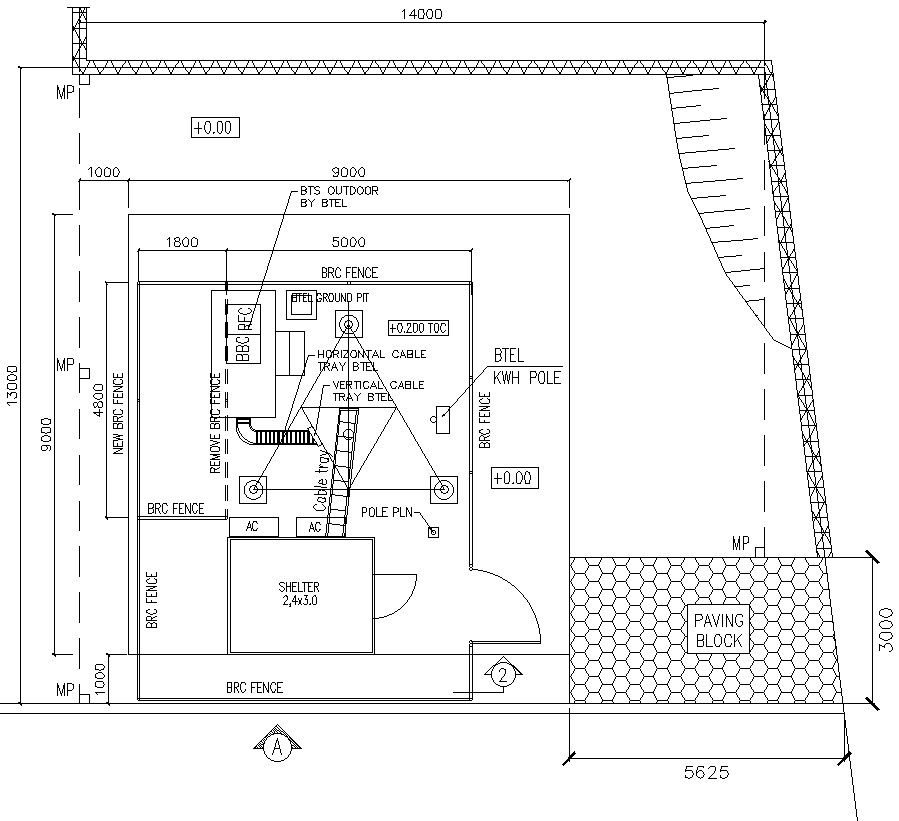 Floor plan of tower with detail AutoCAD drawing, dwg file, CAD file