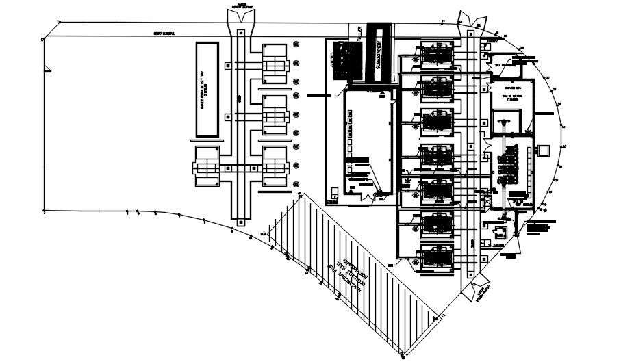 Floor plan of water network in detail AutoCAD 2D drawing, dwg file, CAD file