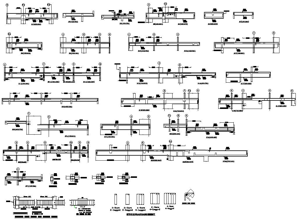 Floor roof framing plan with beam details.download the dwg file.